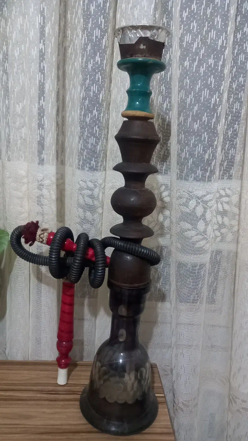 قلیان چوبی کنده کاری شده|کلکسیون و سرگرمی|تبریز, |دیوار