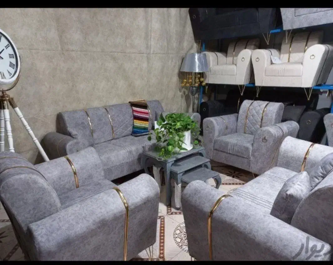 مبل زیبا پایه چوبی ۱۸ت|مبلمان خانگی و میز عسلی|تایباد, |دیوار