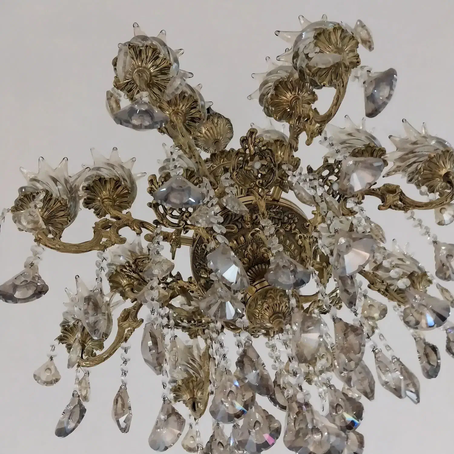 لوستر برنجی ۱۹ شعله|لوستر و چراغ آویز|تهران, دستغیب|دیوار