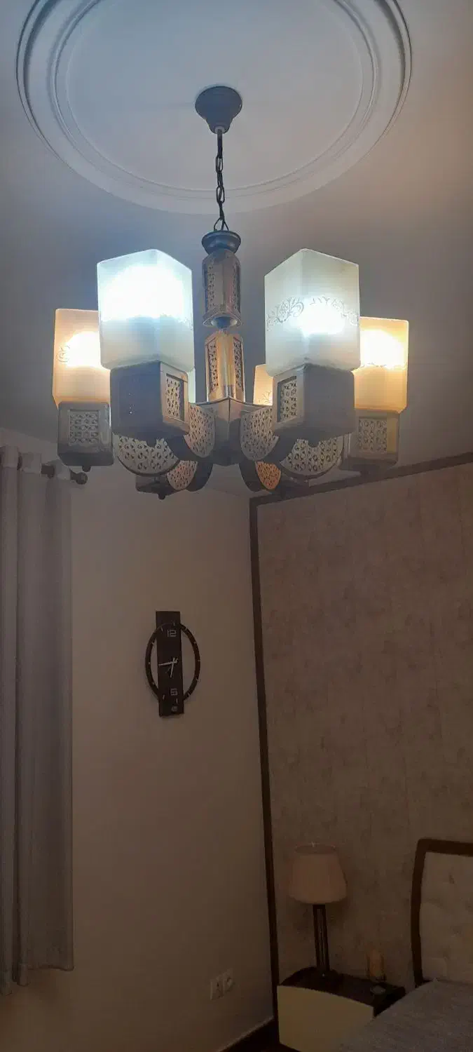 لوستر چوبی|لوستر و چراغ آویز|لواسان, |دیوار