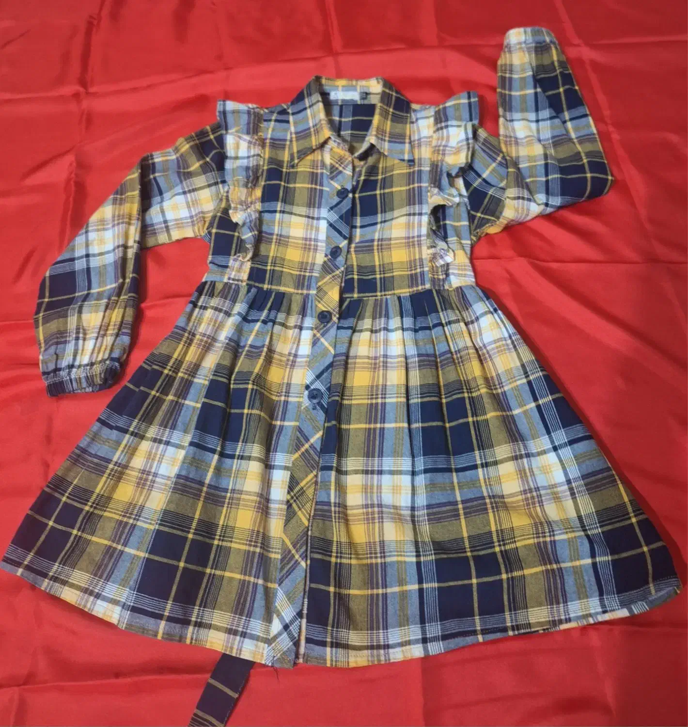 پیراهن کشمیری عروسکی دخترانه کمر چین دار برند|کفش و لباس بچه|خرم‌آباد, |دیوار