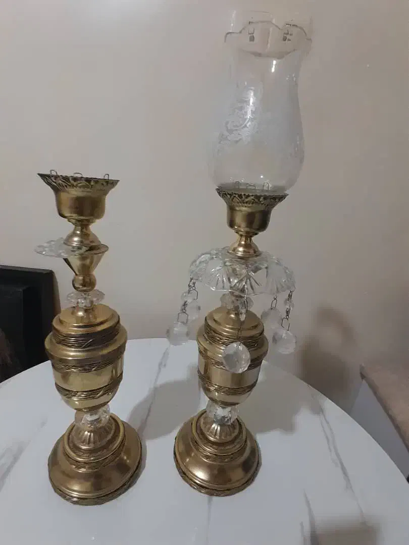 شمعدان برنز|لوستر و چراغ آویز|ارومیه, |دیوار