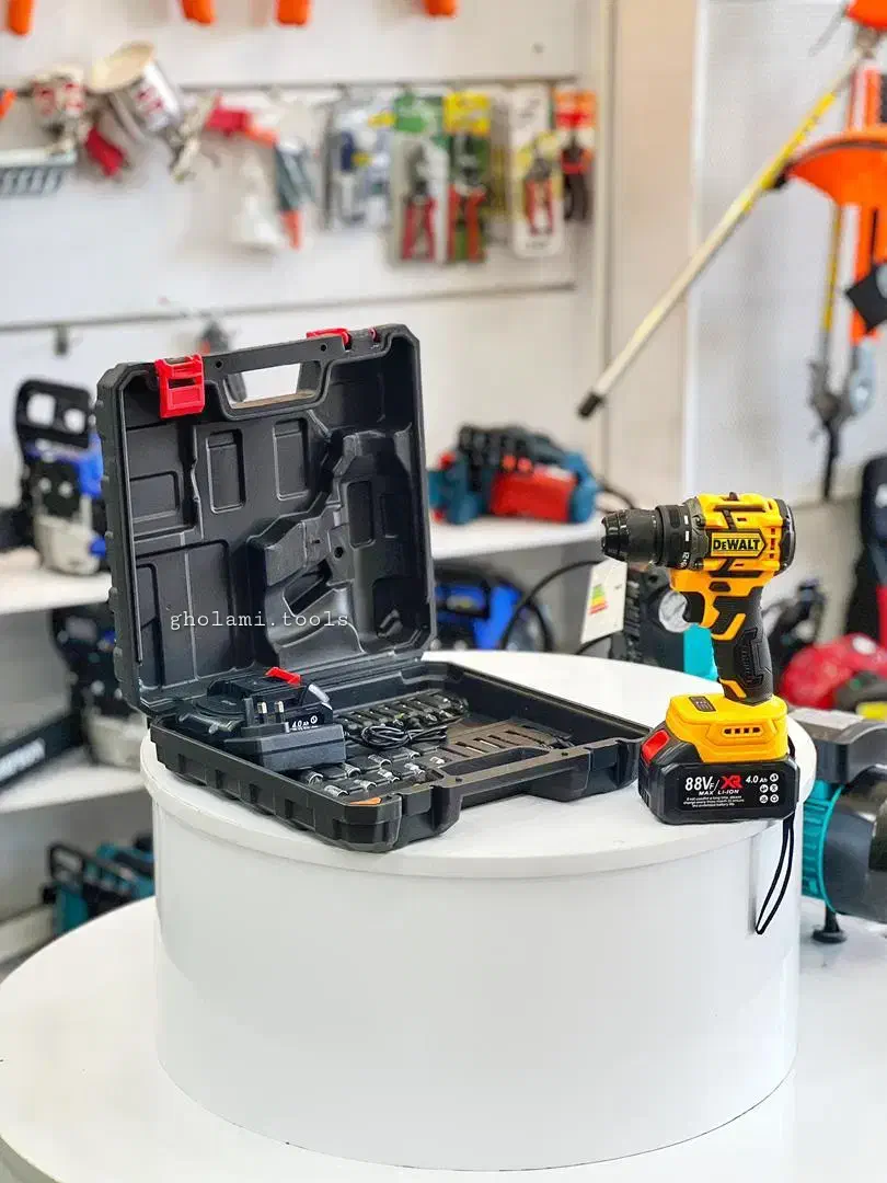 دریل موتور شارژی بیست تک  ۲ باطری اینورتر برق مدون|ابزارآلات|رشت, بلوار گیلان|دیوار