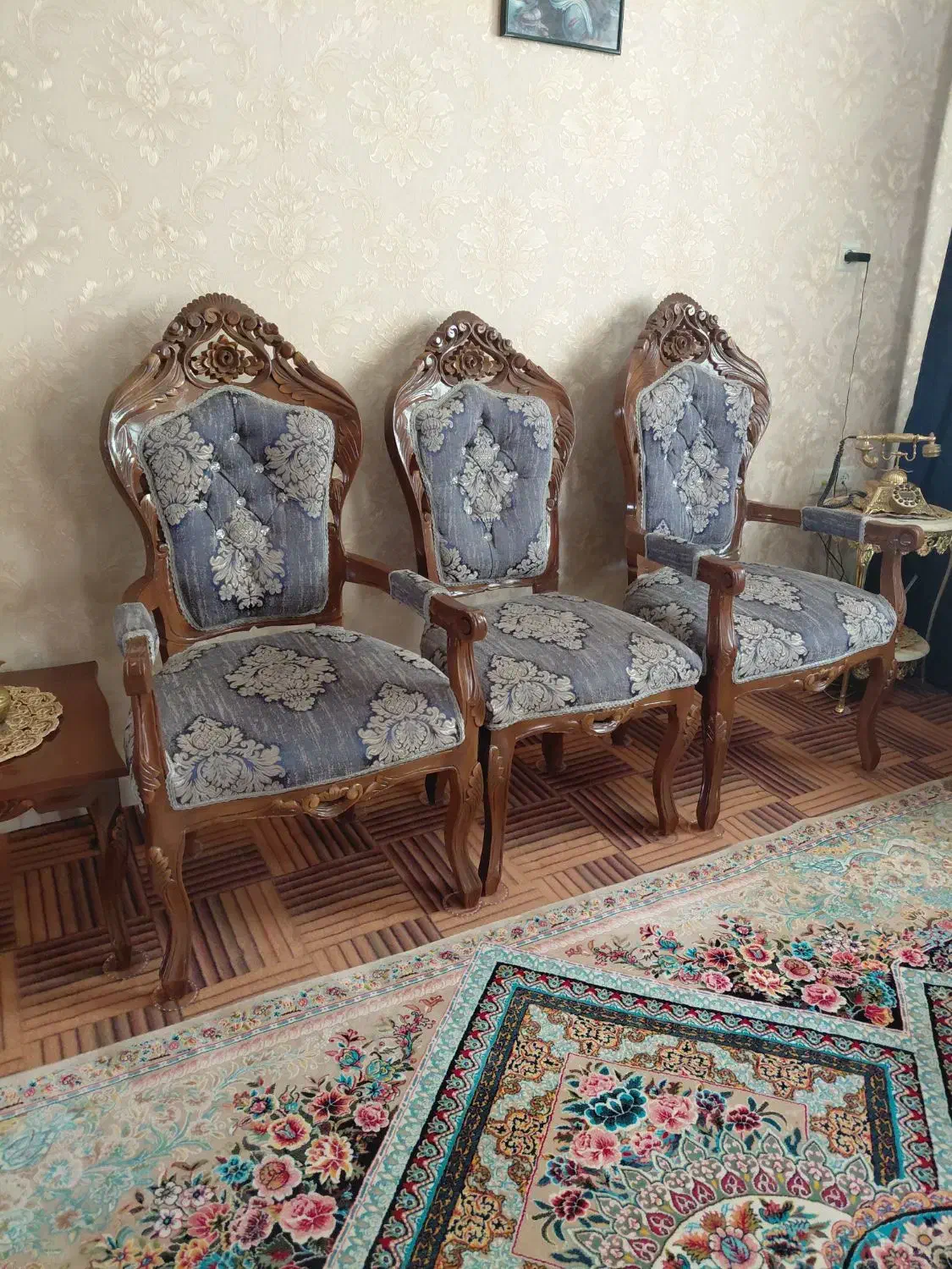 مبلمان تمیز  نه نفره با3عددمیز عسلی|مبلمان خانگی و میز عسلی|اقبالیه, |دیوار
