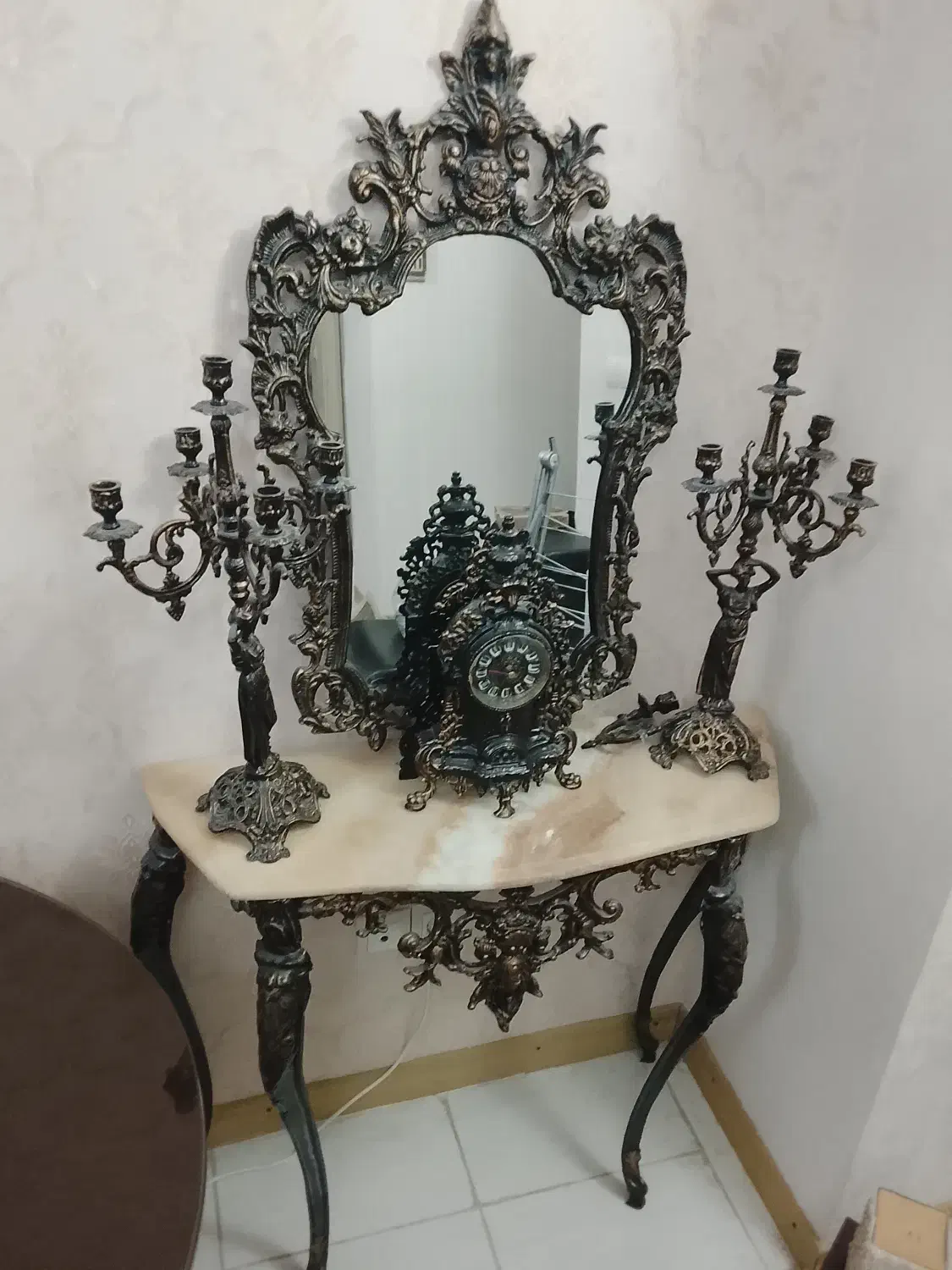 کنسول آیینه شمعدان|بوفه، ویترین، کنسول|رشت, کوی مهر|دیوار