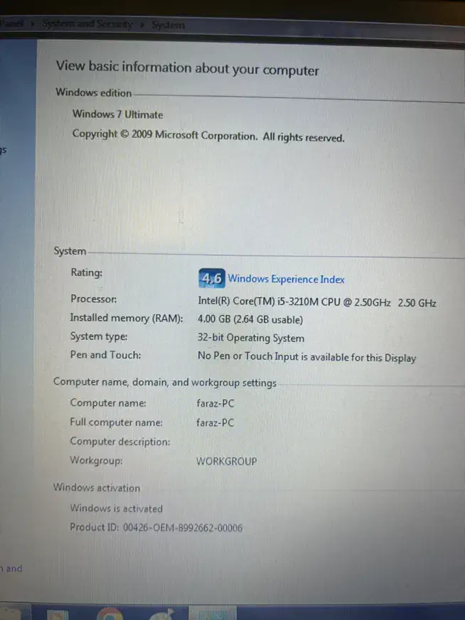 لپ تاپ HP pro book 4540s|رایانه همراه|فردیس, قریشی|دیوار