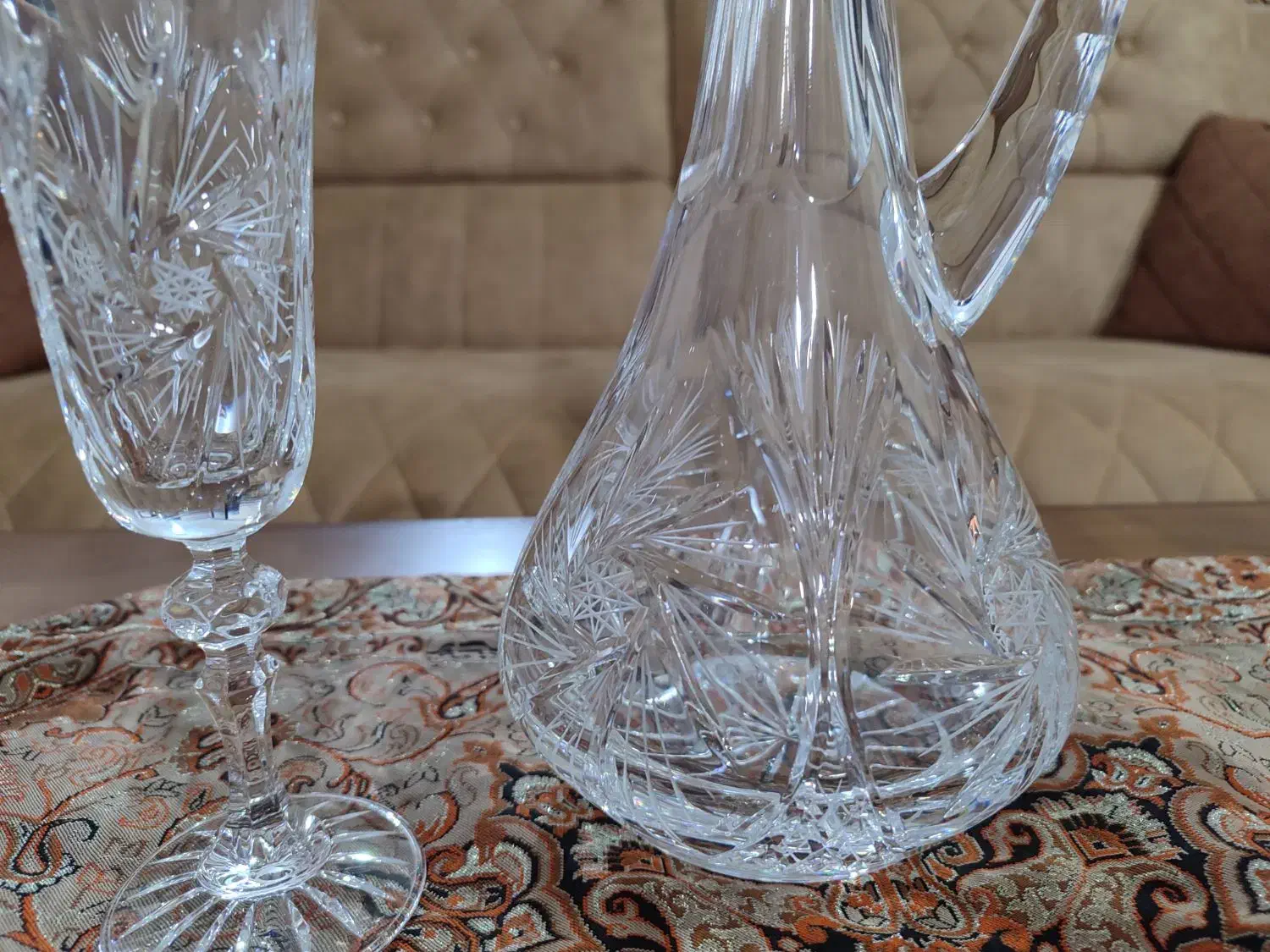 سرویس تنگ وجام خورشیدی کریستال لهستان نو|ظروف سرو و پذیرایی|تربتحیدریه, شهید قرنی|دیوار