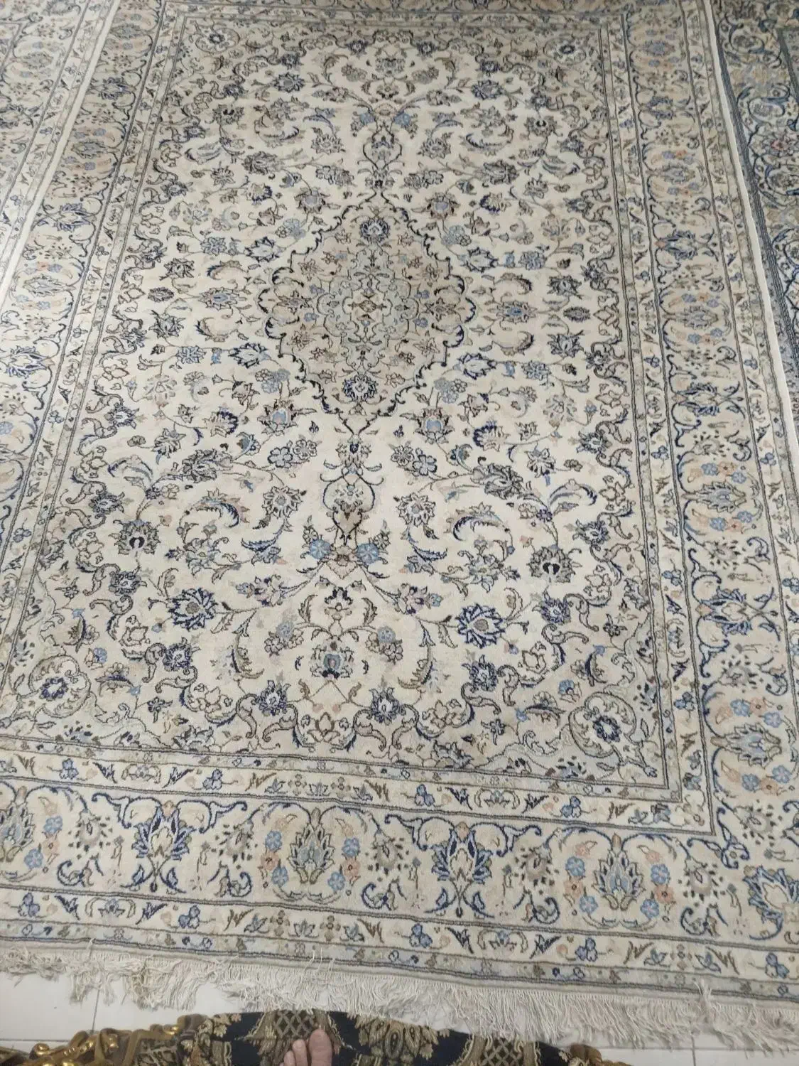 جفت نه متری دست بافت کاملا سالم بافت کاشان|فرش|فردیس, قریشی|دیوار