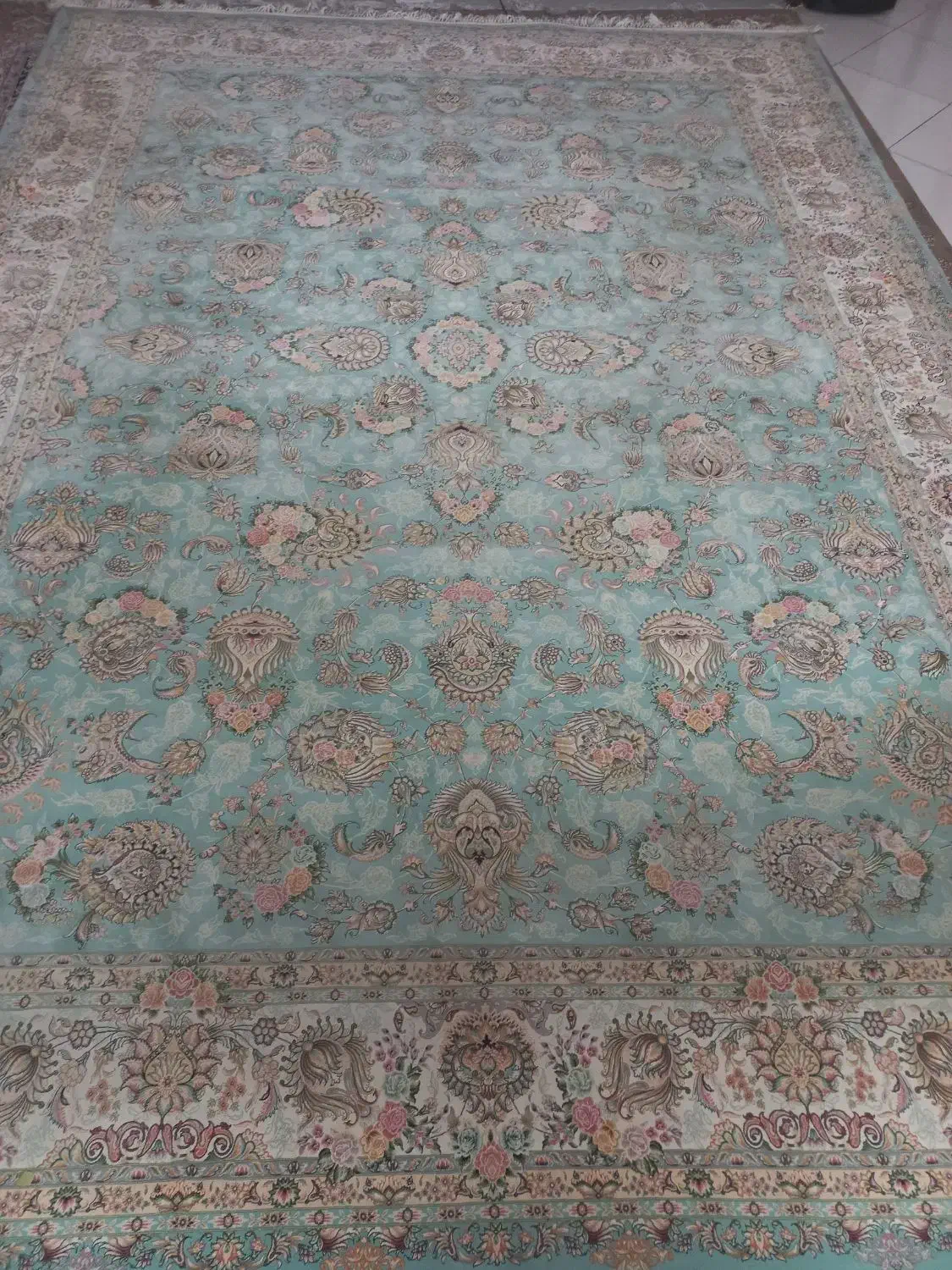 جفت فرش ۹ متری ۱۵۰۰ شانه مشهد اصل طرح افشان|فرش|مشهد, شهرک لشکر (شهرک غرب)|دیوار