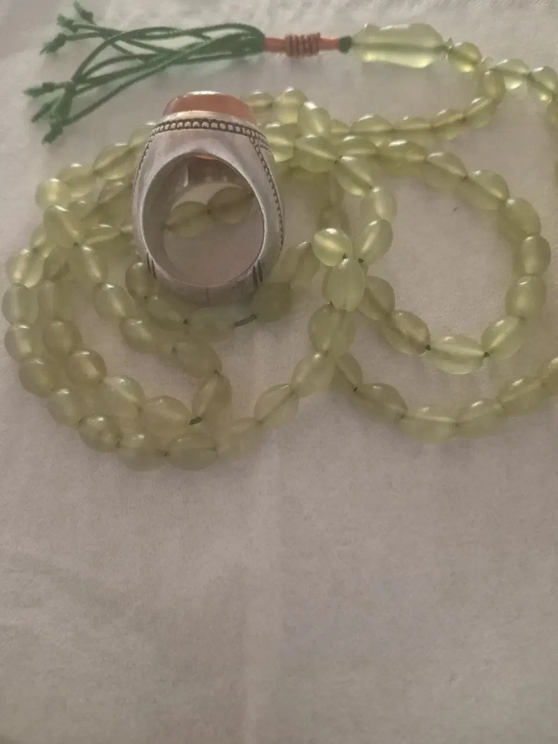 انگشتر نقره با نگین عقیق پرتقالی تسبیح شاه مقصود|جواهرات|ماهدشت, |دیوار