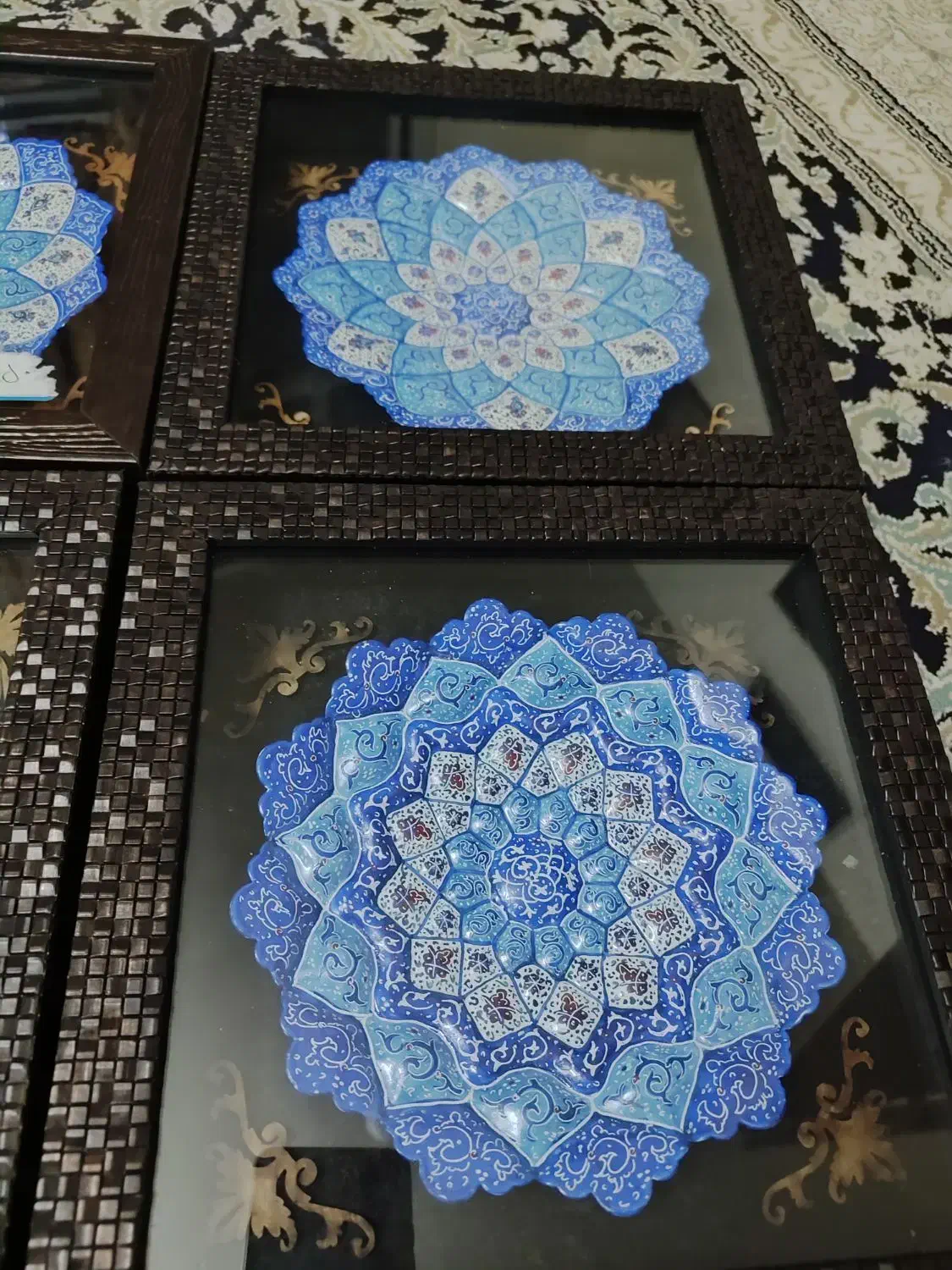 بشقاب مینا کاری با قاب|صنایع دستی و سایر لوازم تزئینی|خمینی‌شهر, |دیوار