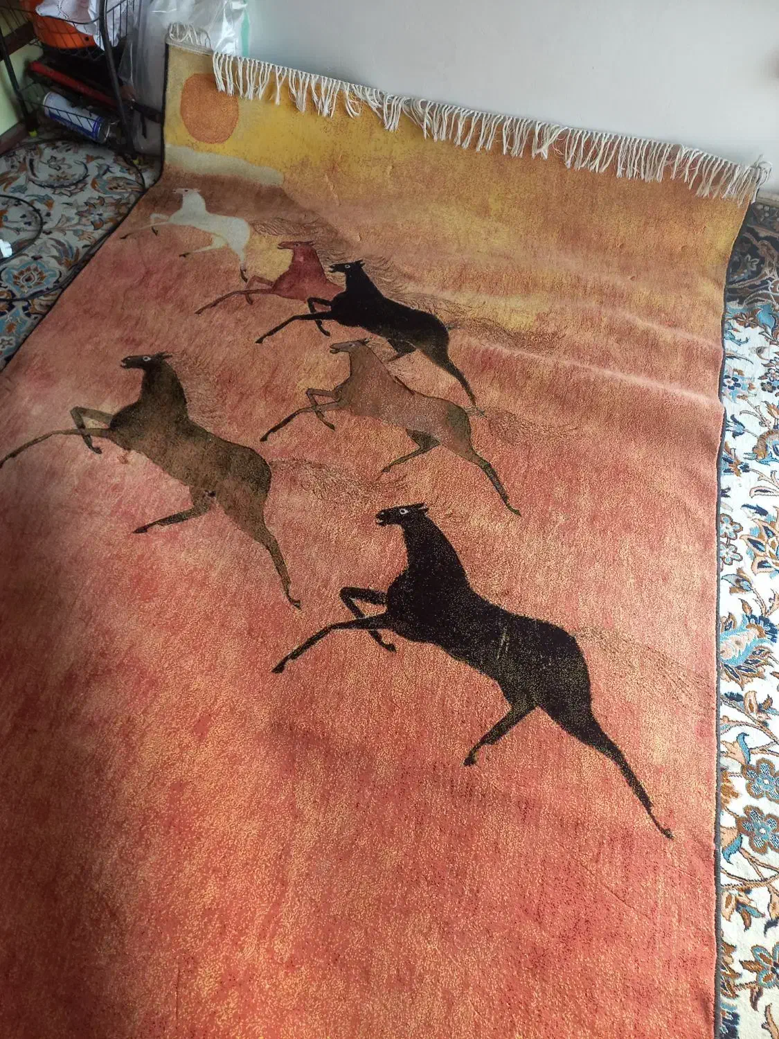 فرش نارنجی|فرش|لاهیجان, پردسر|دیوار