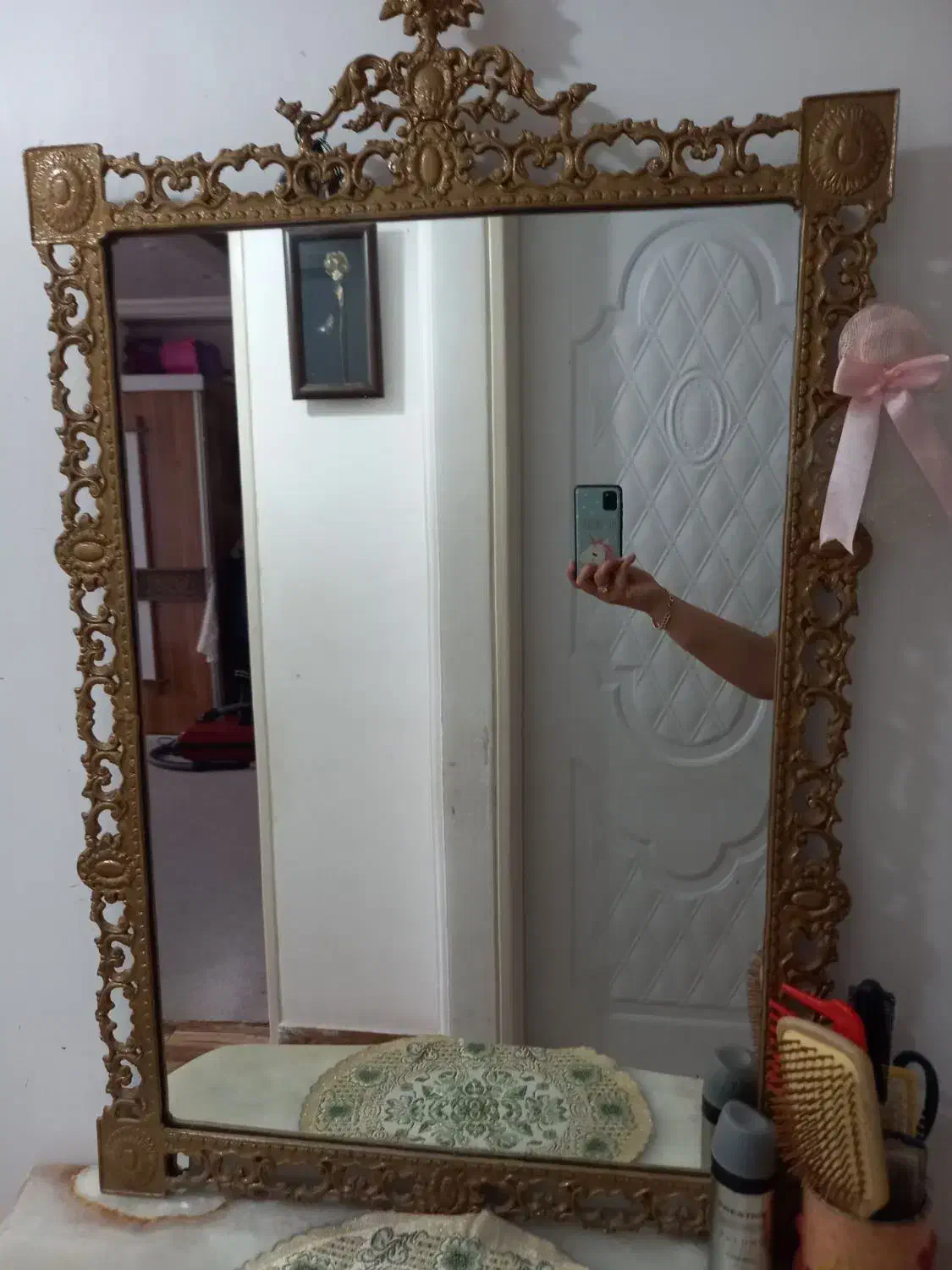 آینه کنسول با شمعدان|بوفه، ویترین، کنسول|تبریز, |دیوار