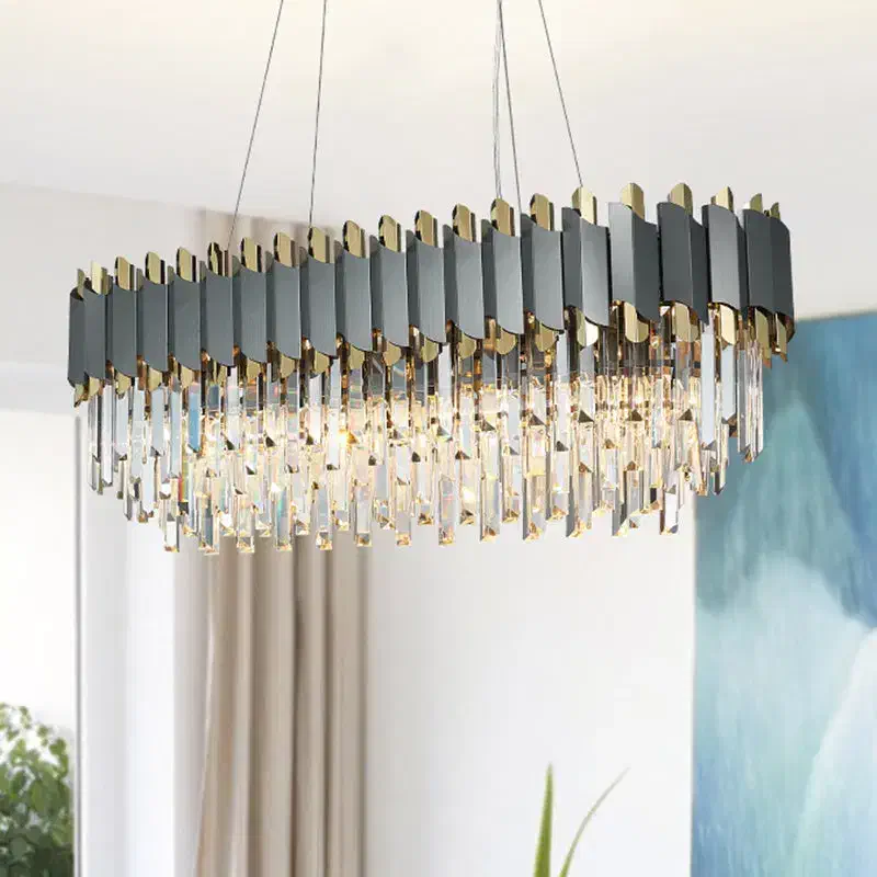 لوستر لاینر کریستال تینا مدرن|لوستر و چراغ آویز|تهران, فلسطین (میدان انقلاب)|دیوار