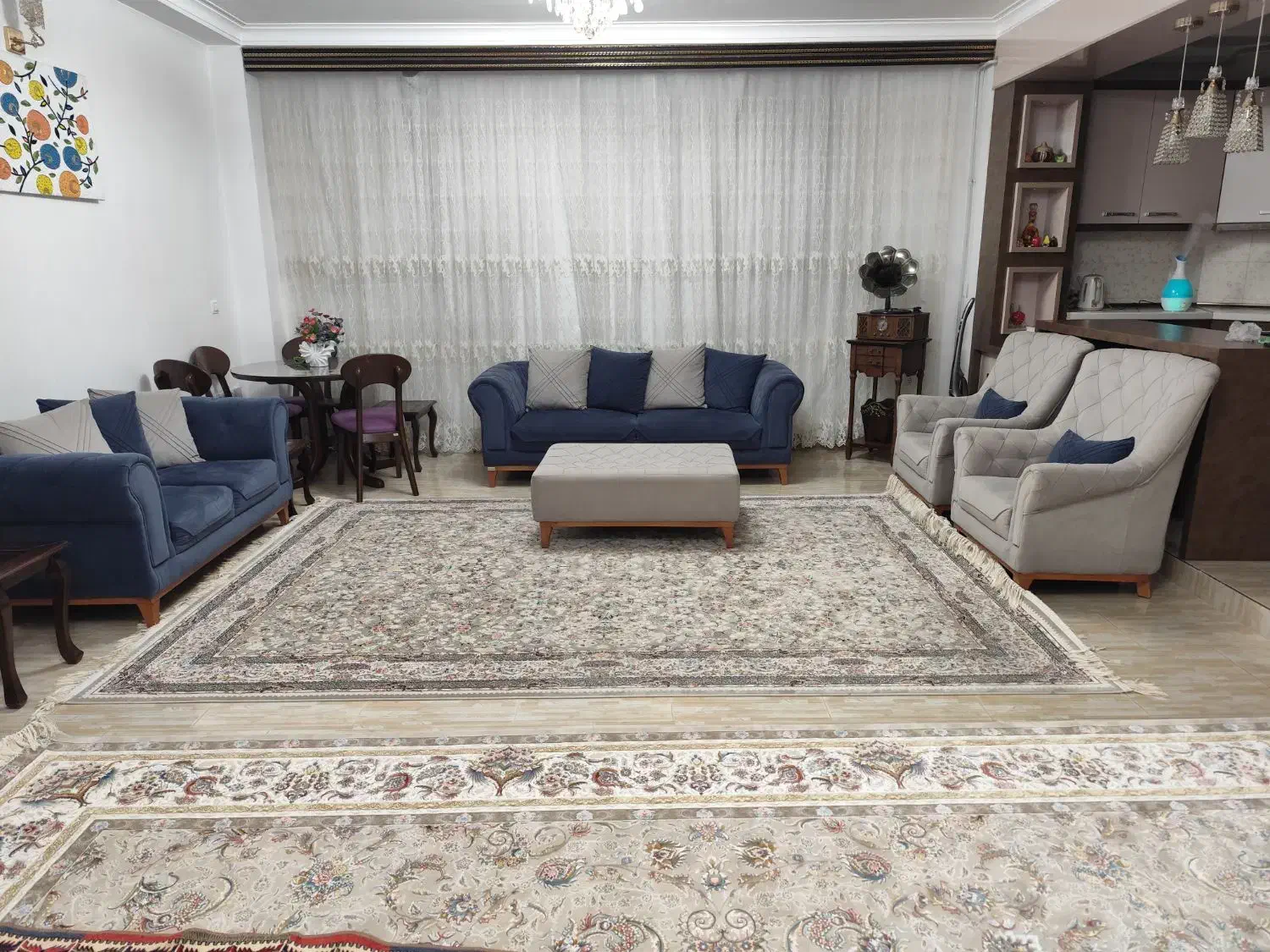 مبل راحتی چستر 7 نفره  کاملا سالم با جلو مبلی|مبلمان خانگی و میز عسلی|زنجان, |دیوار