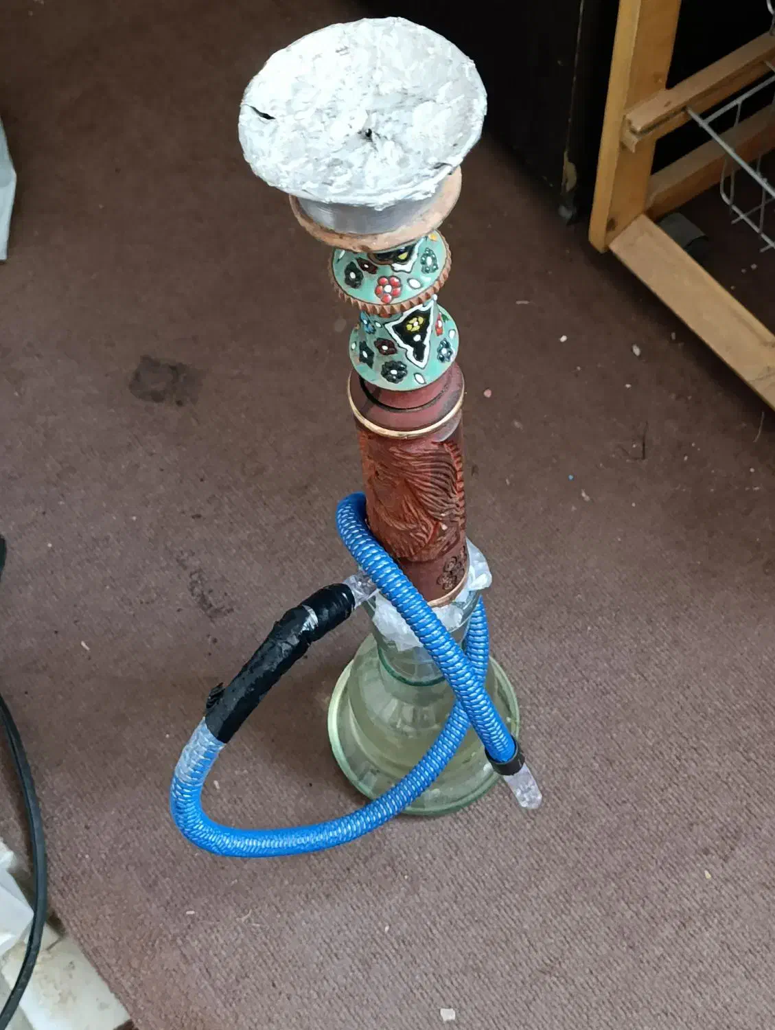 قلیون چوبی|صنایع دستی و سایر لوازم تزئینی|محمدیه-قزوین, |دیوار