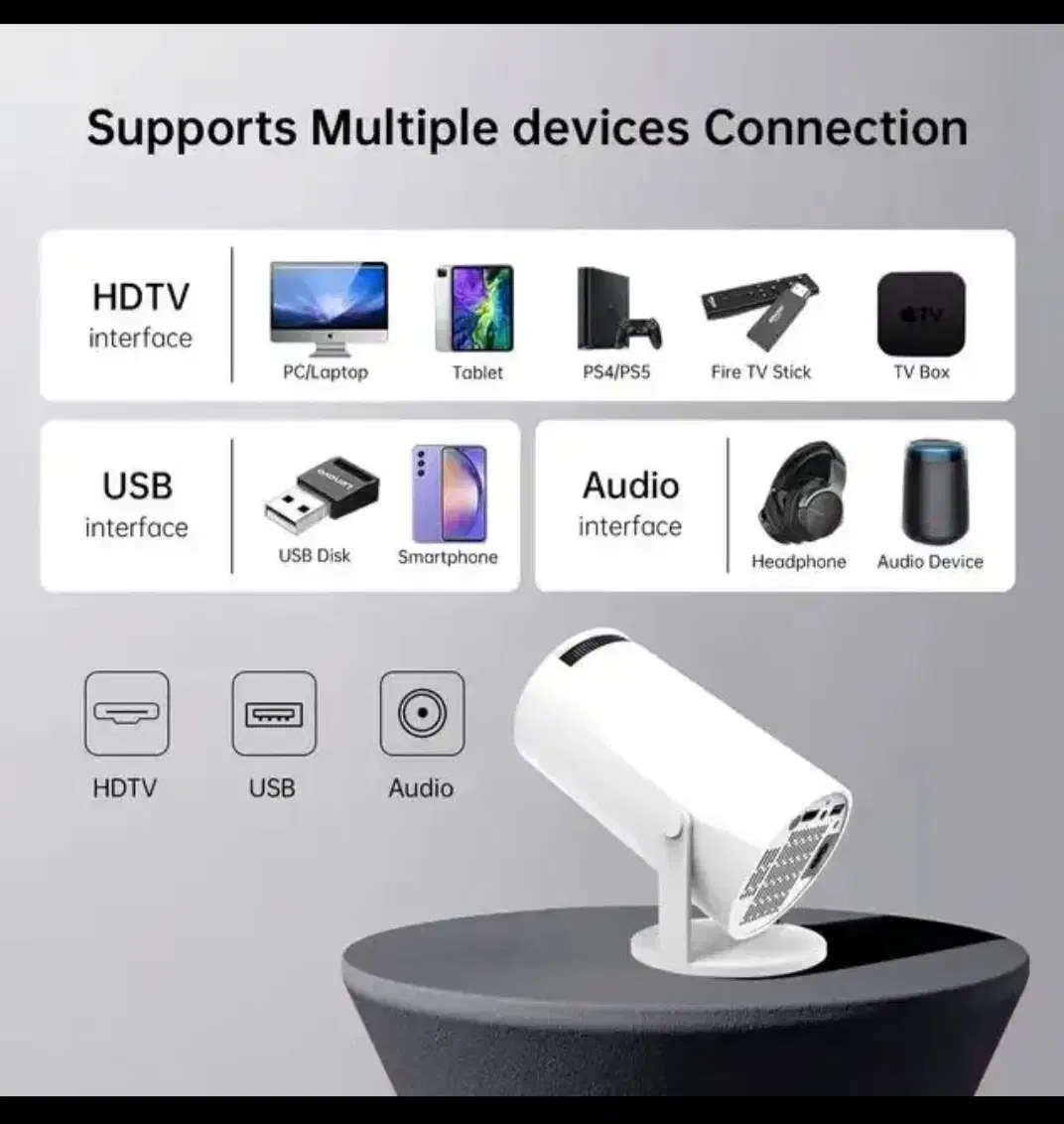 پروژگتورHY300 Led نصف قیمت بازار|تلویزیون و پروژکتور|مشهد, انقلاب|دیوار