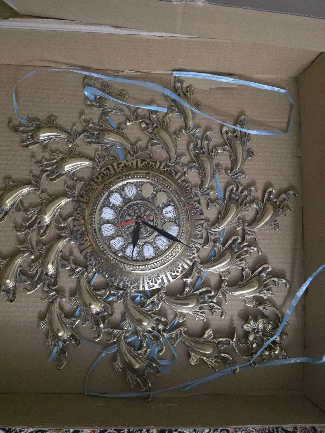 ساعت برنز دیواری سالم در حد نو|ساعت دیواری و تزئینی|زنجان, |دیوار