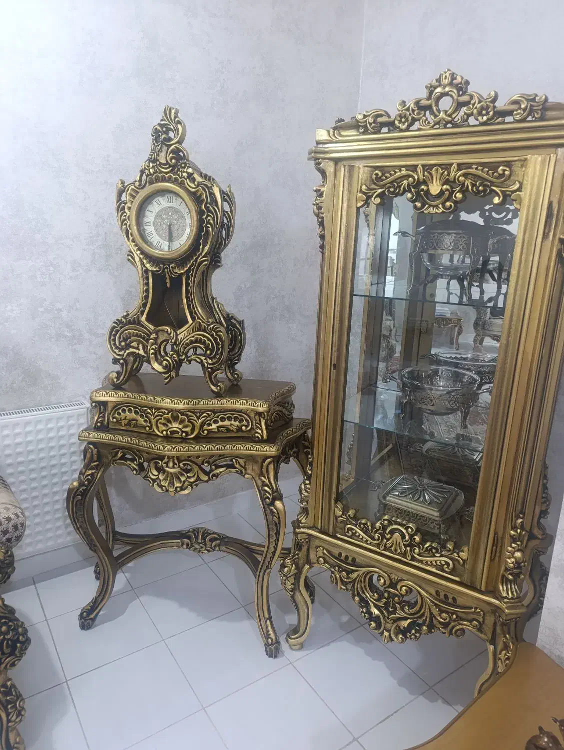 ایستاده...ست کنسول ساعت|بوفه، ویترین، کنسول|ایلام, |دیوار