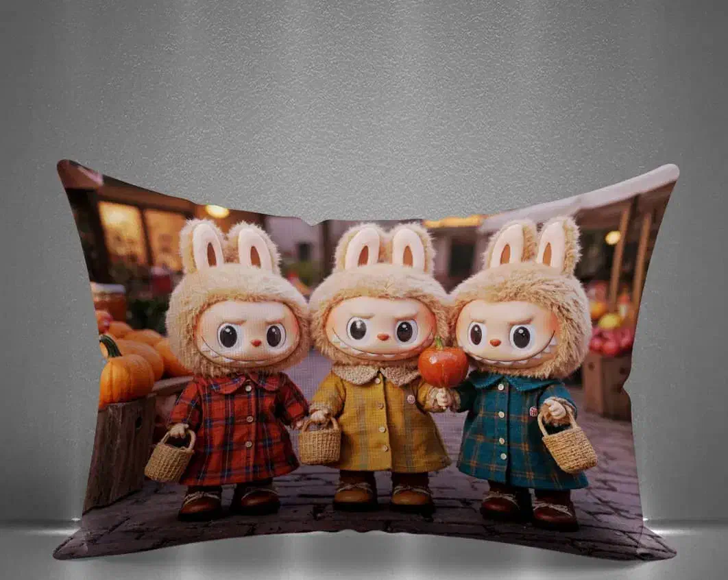 لبوبو کرومی روی بالش و جلد بالش لبوبو لبوبو|سرویس روتختی|کازرون, |دیوار