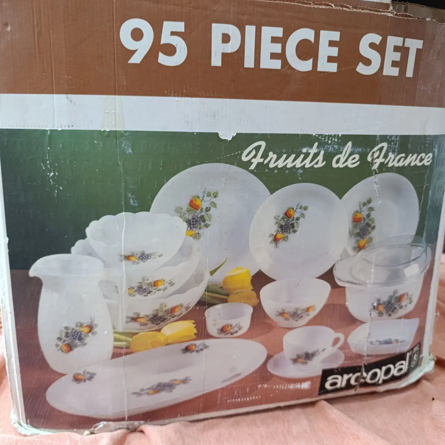 سرویس ارکوپال گل میوه ای فرانسوی اصل|ظروف سرو و پذیرایی|کرمان, |دیوار