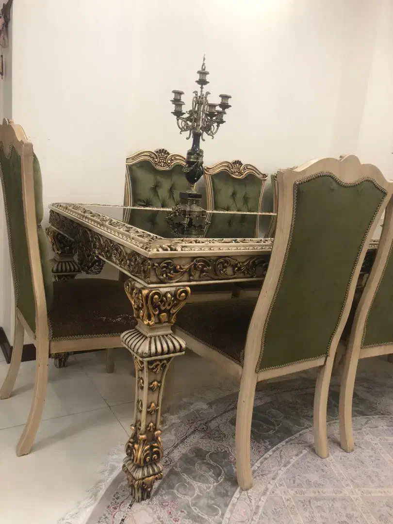 مبلمان کلاسیک هفت نفره با ناهارخوری هشت|مبلمان خانگی و میز عسلی|تهران, استاد معین|دیوار