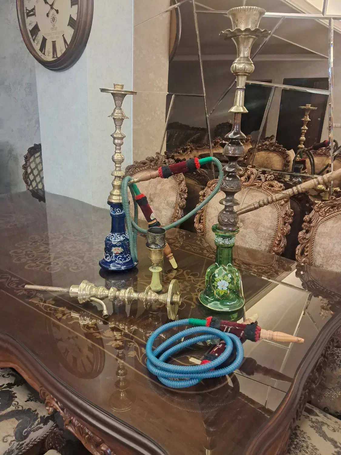 قلیان برنزی|کلکسیون اشیاء عتیقه|تبریز, |دیوار