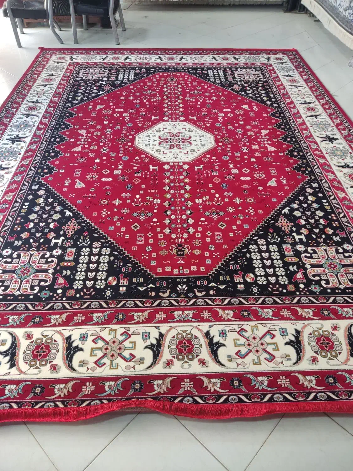 فرش ماشینی ۷۰۰ شانه با تراکم ۲۵۵۰ اصل تک سایز|فرش|هشتگرد, شهرک ولیعصر (مصلی)|دیوار