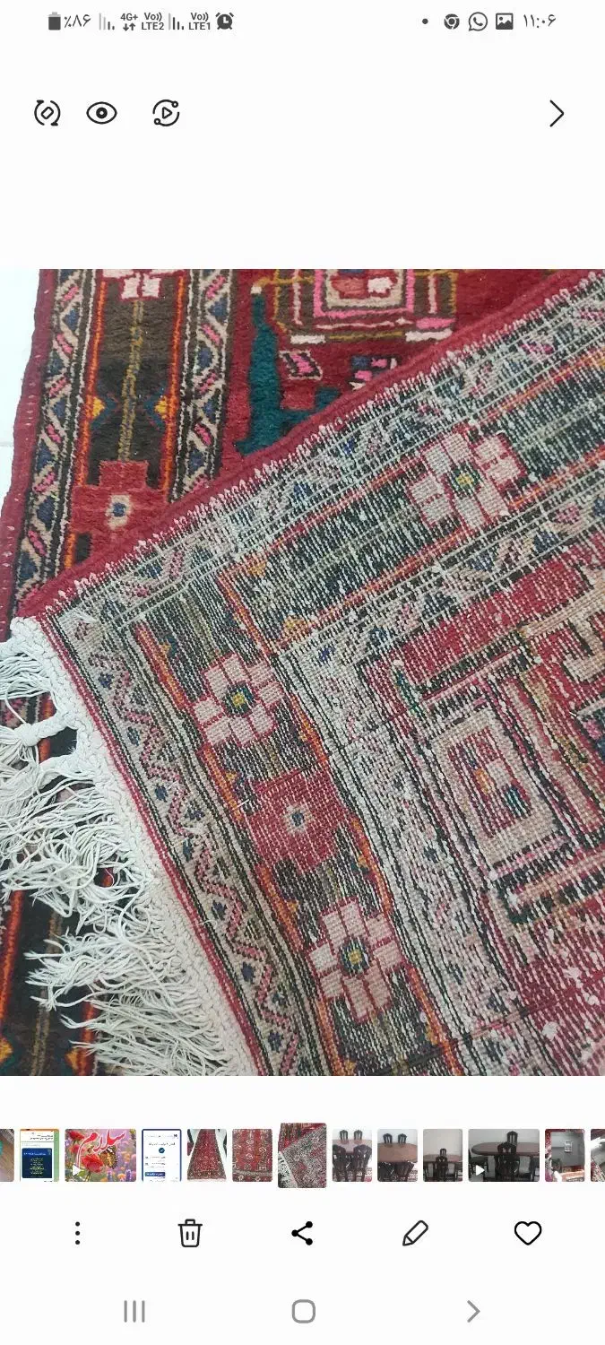 کناره دستباف پشمی طرح سنتی 3 متری|فرش|تهران, شهرک نفت|دیوار