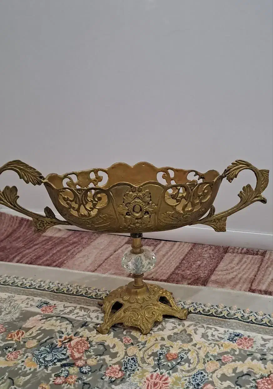 برنزه میوه خوری بزرگ آجیل خوری شیرینی خوری سه طبقه|ظروف سرو و پذیرایی|خوی, |دیوار