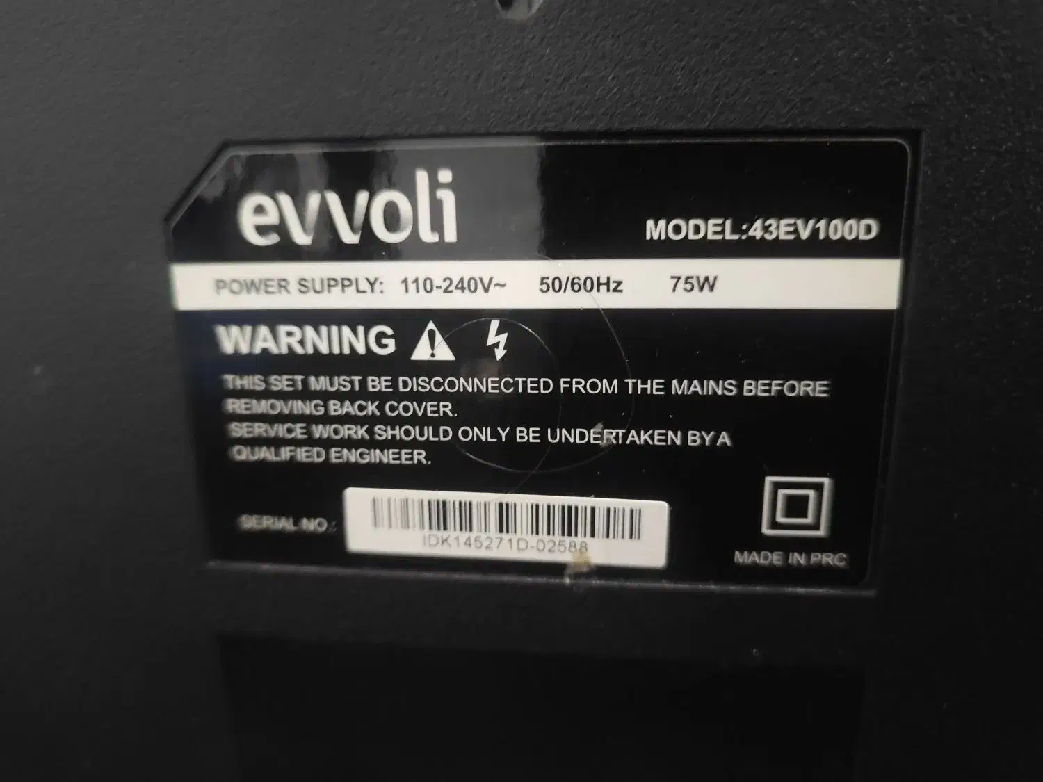 تلویزیون ایوولی ۴۳ اینچ|تلویزیون و پروژکتور|ایذه, |دیوار