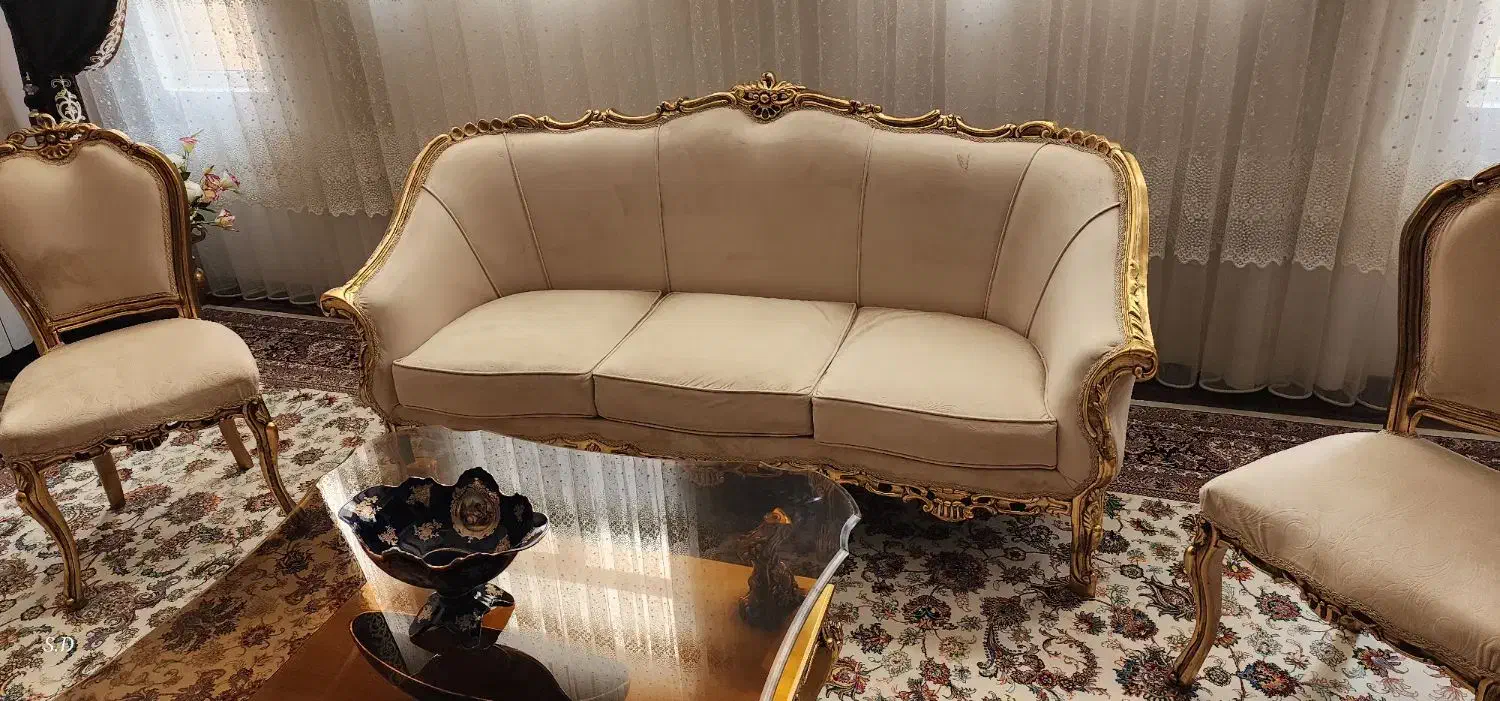 یه دست مبل ۹ نفره سالم و تمیز|مبلمان خانگی و میز عسلی|یزد, |دیوار