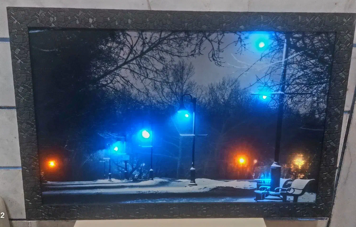 تابلو LED طرح پارک برفی|تابلو، نقاشی، عکس|طبس, |دیوار