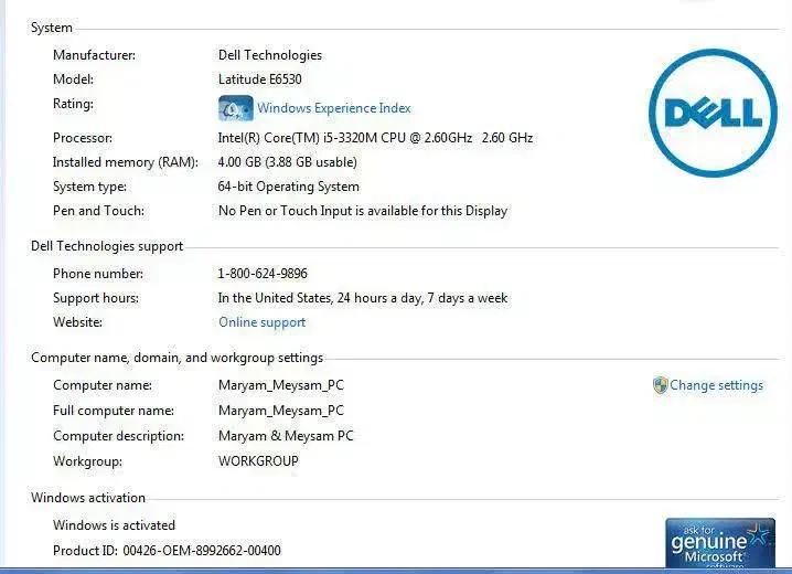 لپ تاپ استوک مدل Dell Latitude E6530|رایانه همراه|تهران, حکیمیه|دیوار