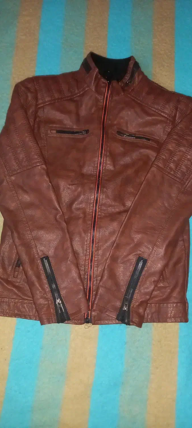 کاپشن چرم اصلی|لباس|بافق, |دیوار