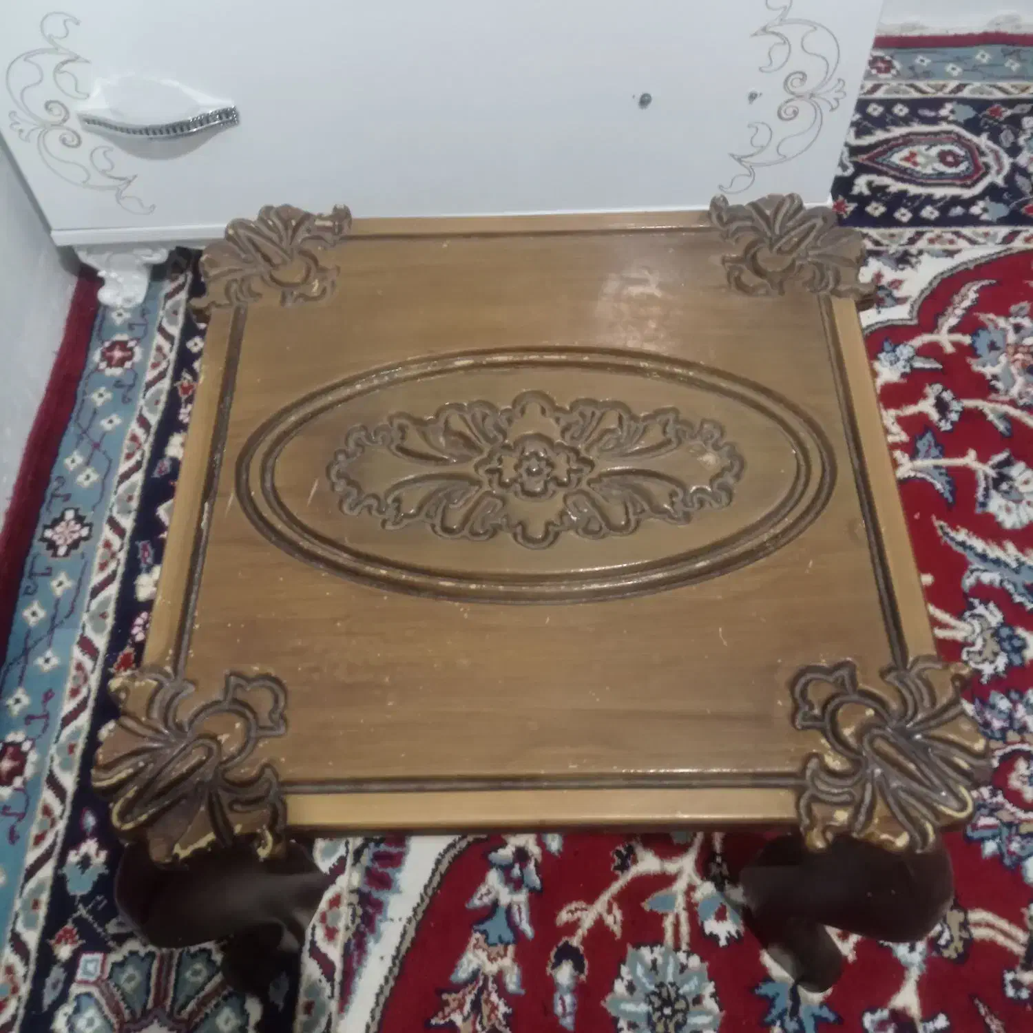 میز عسلی سه تایی چوبی کنده کاری|مبلمان خانگی و میز عسلی|مراغه, |دیوار