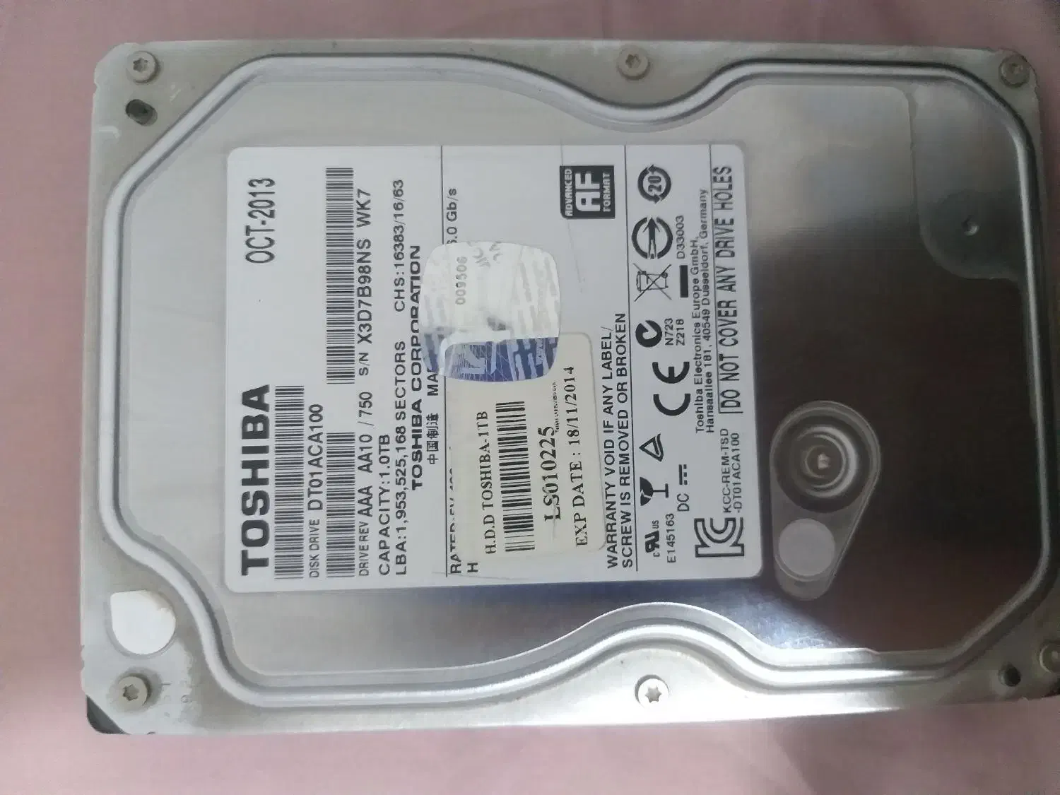 هارد 1ترابایت توشیبا|قطعات و لوازم جانبی رایانه|رباط‌کریم, الارد|دیوار