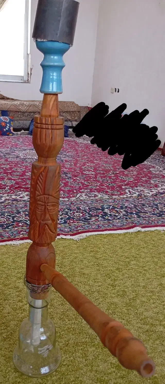 قلیون چوب سرخ رخ دارکام میزان|کلکسیون و سرگرمی|گنبد کاووس, |دیوار