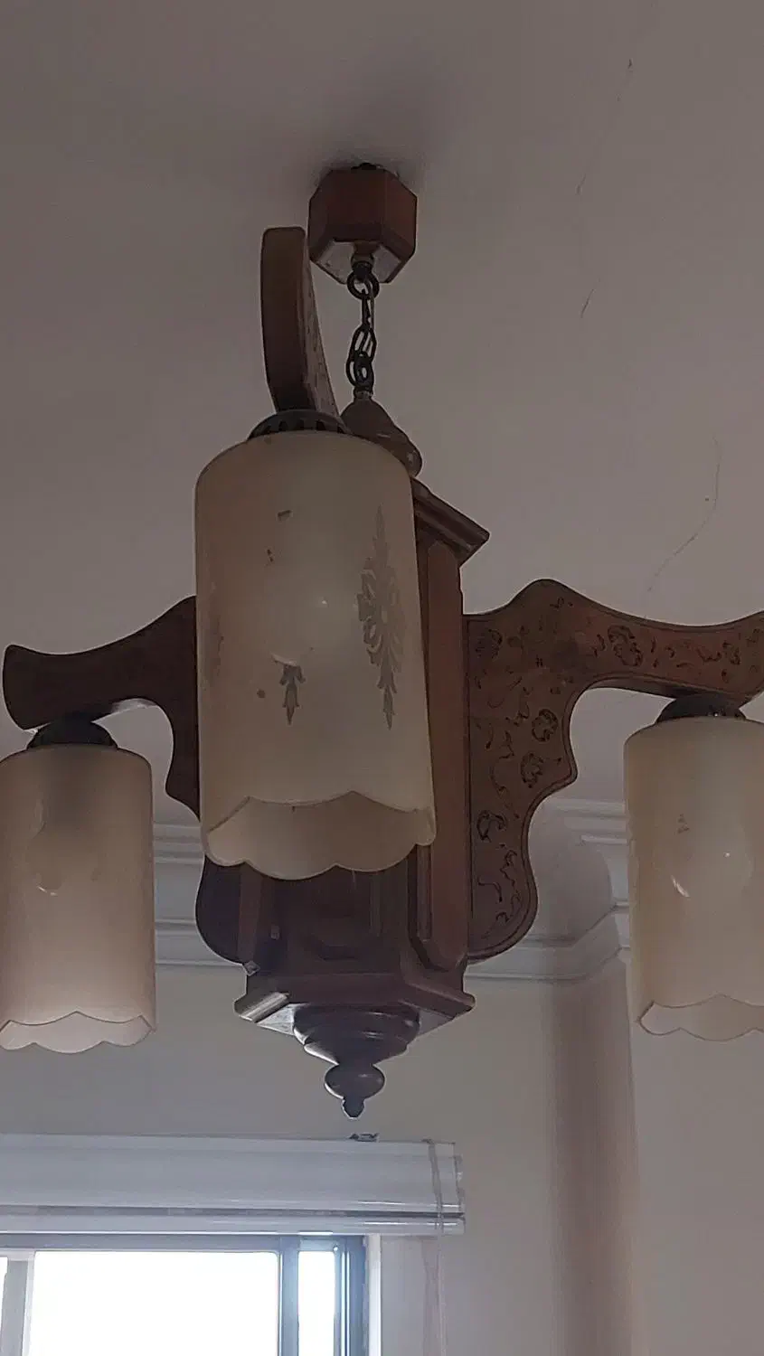 لوستر چوبی|لوستر و چراغ آویز|رشت, پل تالشان|دیوار