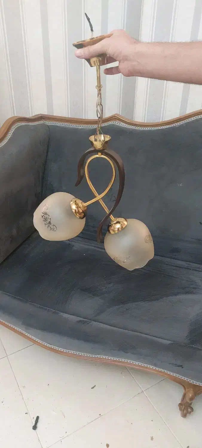 لوستر دوشاخه سالم|لوستر و چراغ آویز|شهریار, شهریار|دیوار