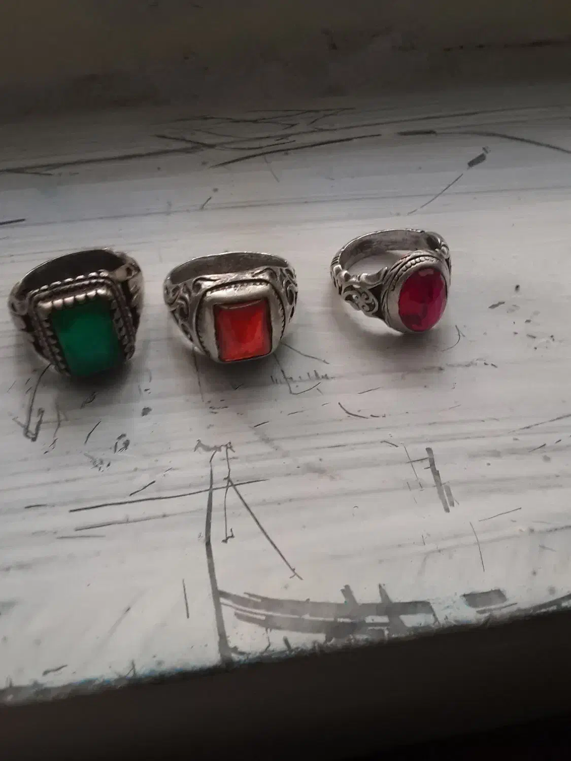 ۳عدد انگشتر نقره عقیق و یاقوت یمن|جواهرات|قرچک, مهدیه|دیوار