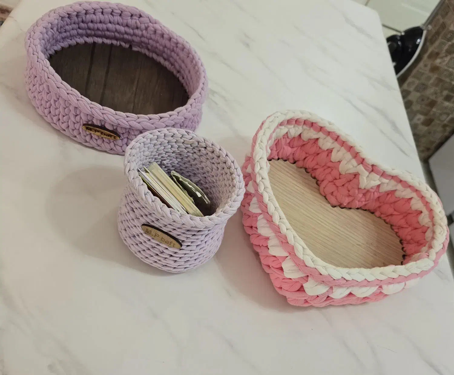 چند عدد سبد تریکو|صنایع دستی و سایر لوازم تزئینی|بندر انزلی, کلیور|دیوار