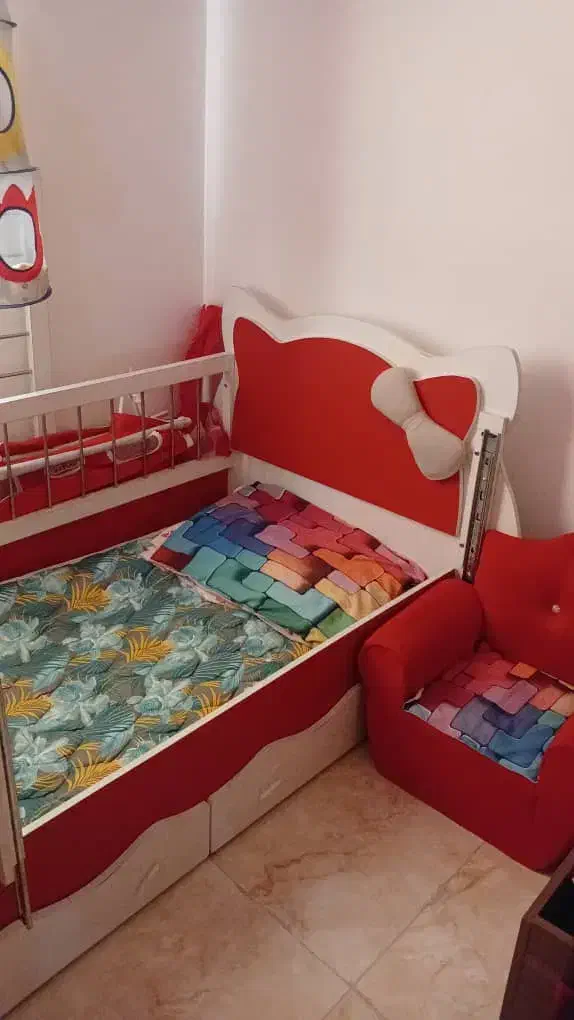 ست کامل سیسمونی بچه درحدنو|تخت و سرویس خواب|ساری, |دیوار