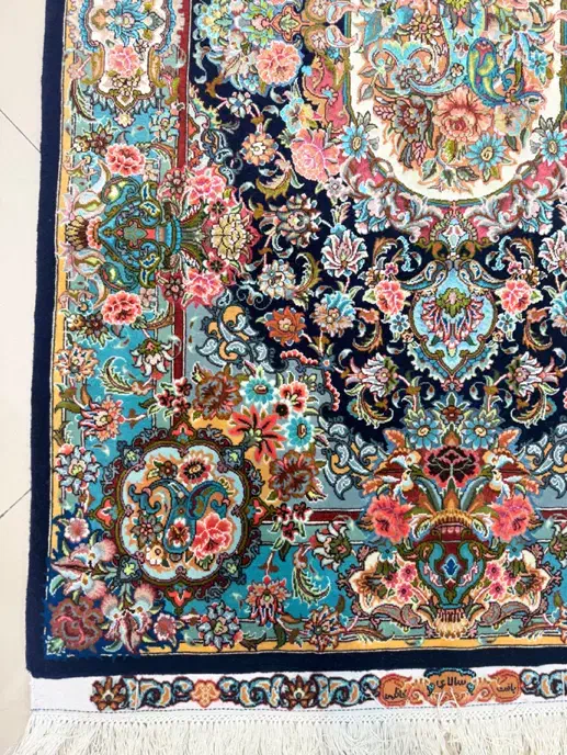فرش دستباف تبریز اصل  زرع و نیم رج ۶۰ چله ابریشم|فرش|تهران, پاسداران|دیوار