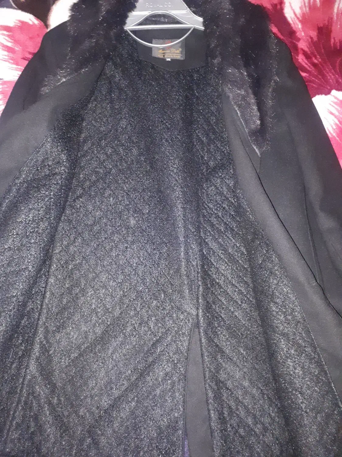 پالتو یقه خز مشکی نو|لباس|مرودشت, گندم|دیوار