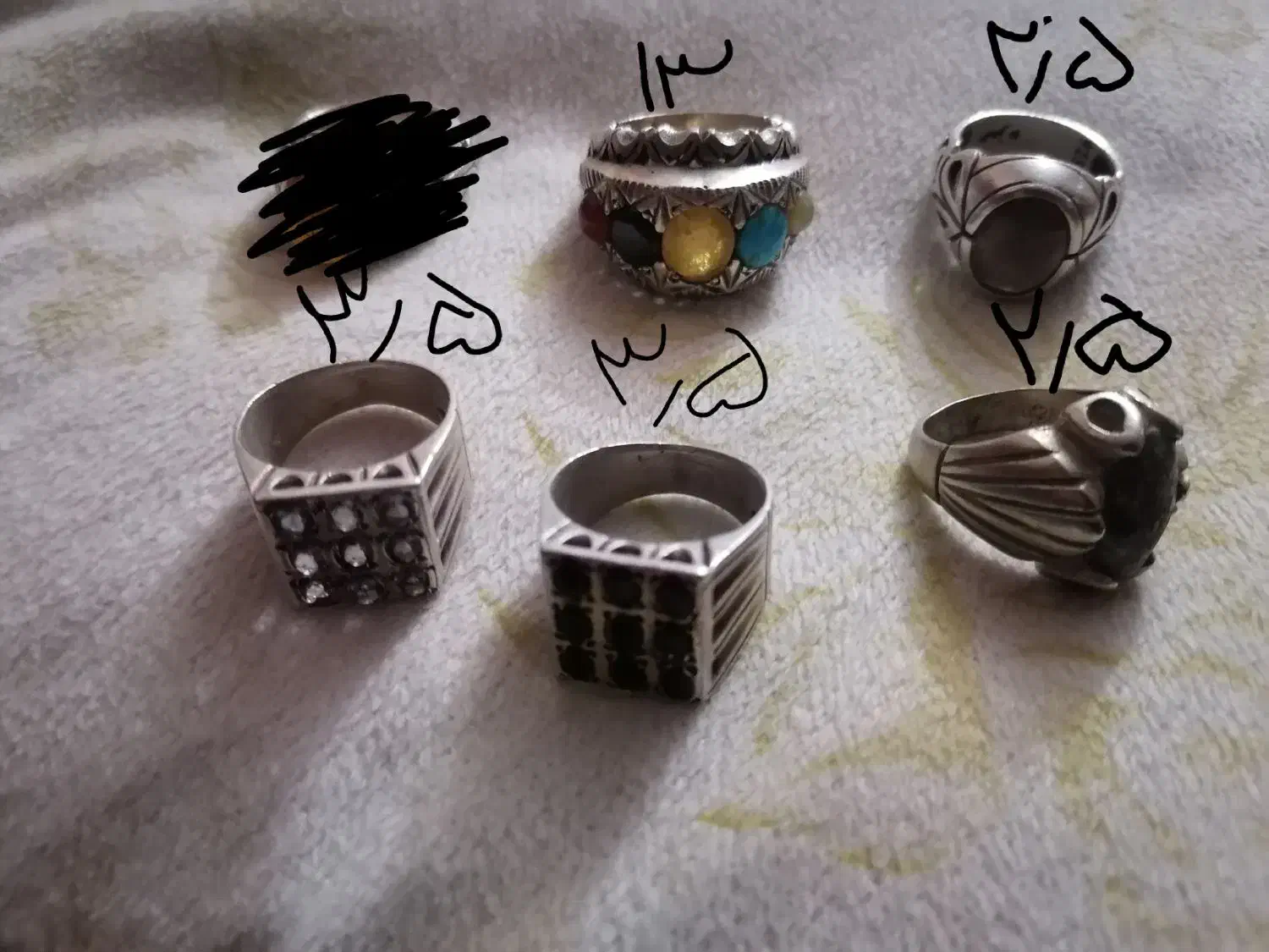 انگشتر مردانه اصل نقره|جواهرات|بجنورد, |دیوار