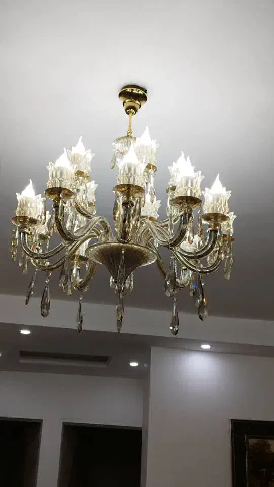 لوستر برنز ۱۵ شاخه|لوستر و چراغ آویز|اهواز, کوی مهدیس|دیوار