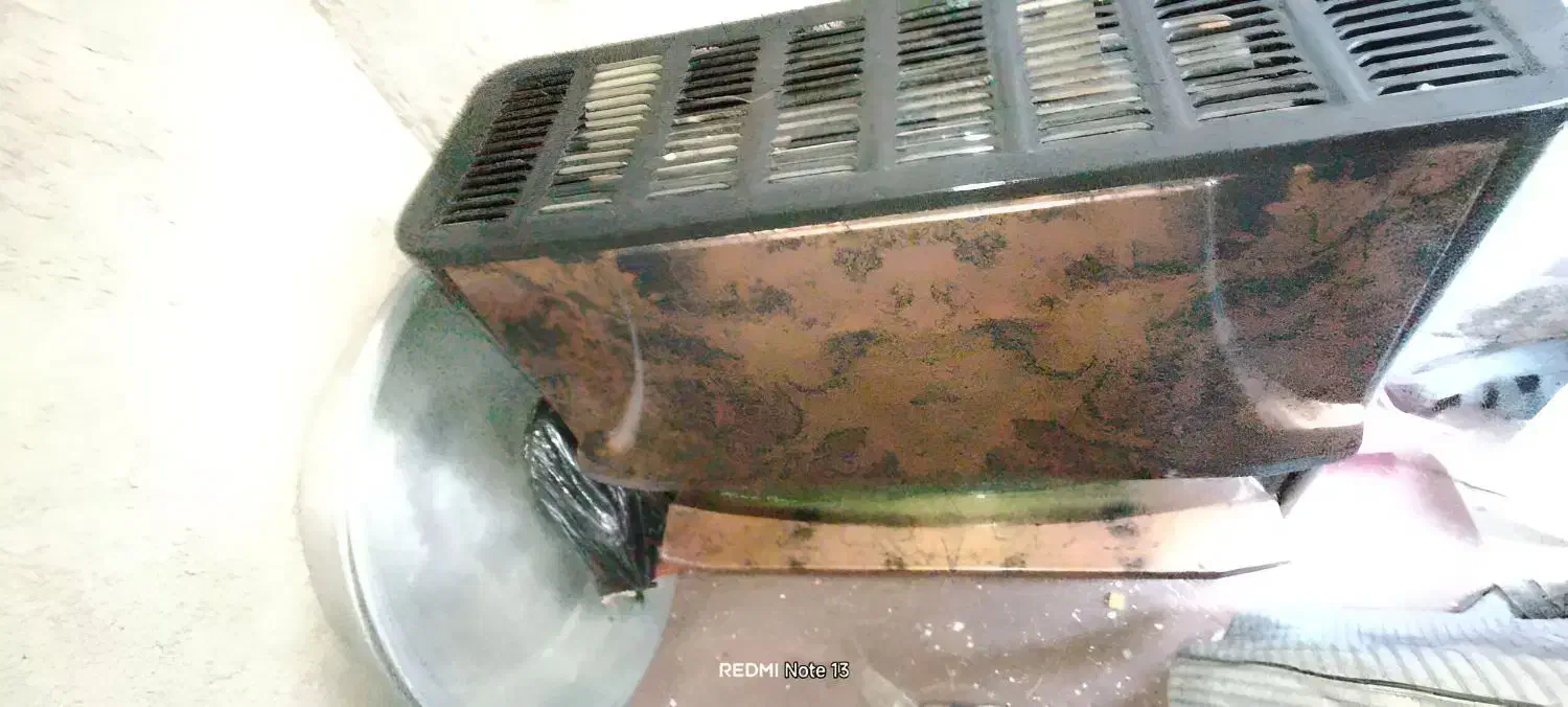 بخاری طرح شومینه۱۲هزار درحد نو|بخاری، هیتر، شومینه|زرندیه, |دیوار