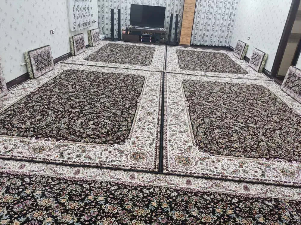 فروش فرش 4تیکه 2/5و3/5و4تیکه 2/3محتشم سرمه ایی|فرش|سقز, |دیوار