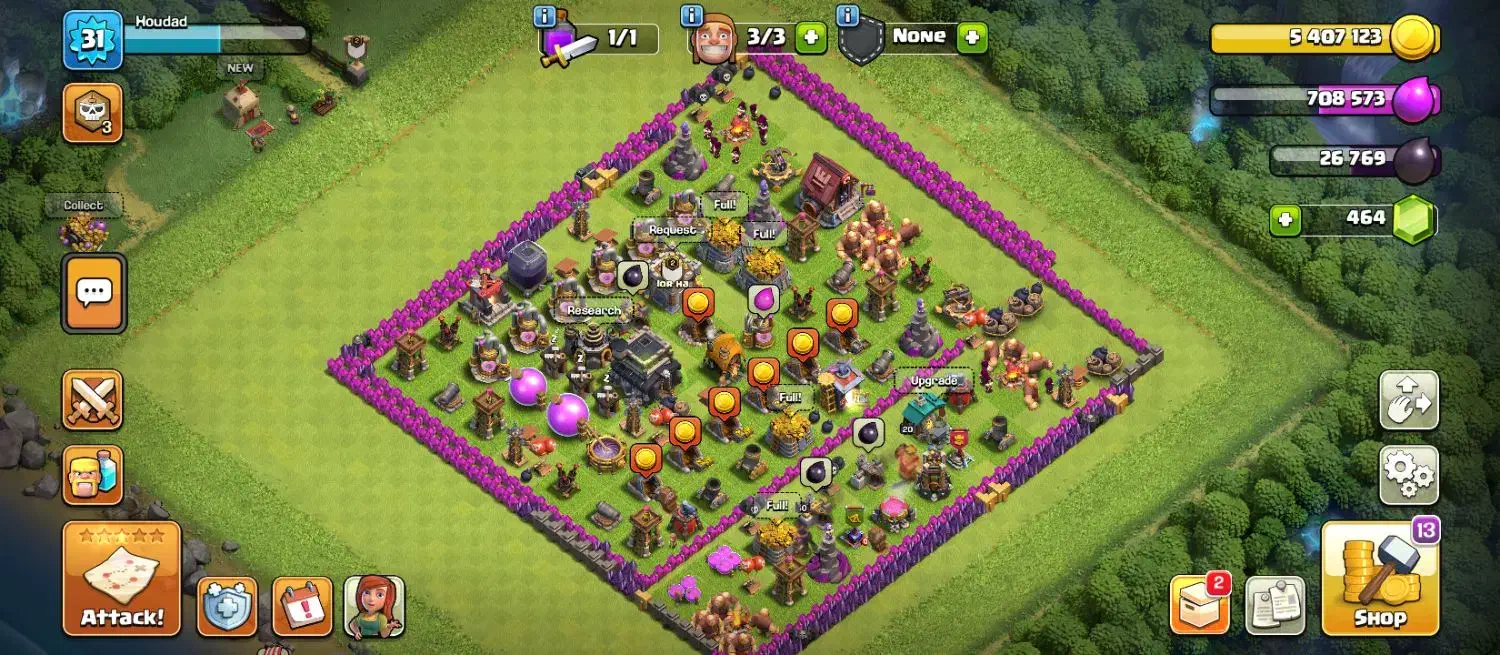 اکانت کلش لول ۳۱ تان ۹|کنسول، بازی ویدئویی و آنلاین|خرمآباد, |دیوار